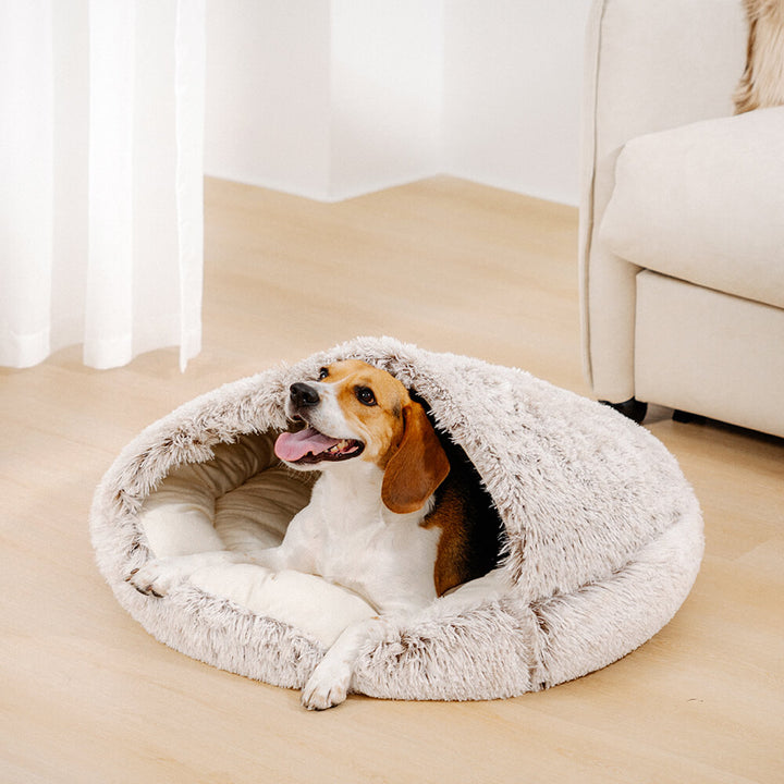 Calmante peluche nido di pet semi-chiuso per cani