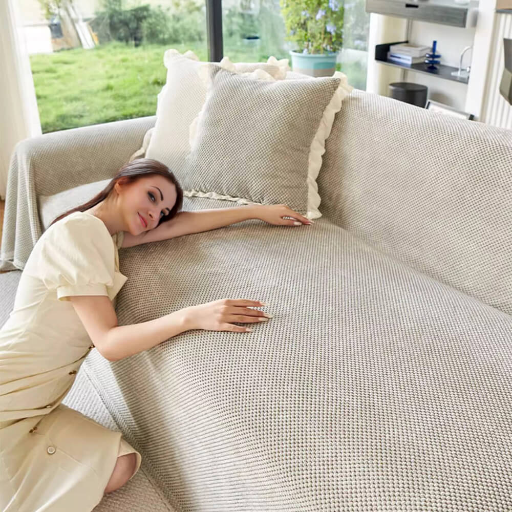 Soft Corduroy Warm Waffle Weave Couch Cover