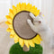 Tablero de rasguños de gato de sisal de girasol con base de hierba estable