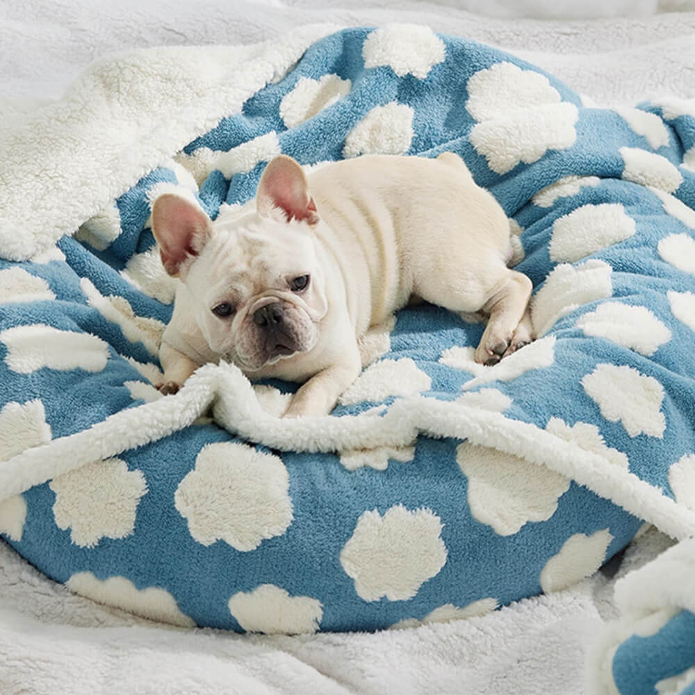 Cloud Flocked Waterproof Multi-Functional Sherpa Dog Blanket