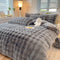 Confort hinchado Faux Faux Rabbit Fur Sedes de cama de piel