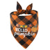 Halloween Pet Carta a cuadros Bib | Babero de regalo de algodón para mascotas