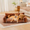 Deluxe Silk Velvet Removable Bolster Orthopedic Dog Bed With Pillow - RegalRest