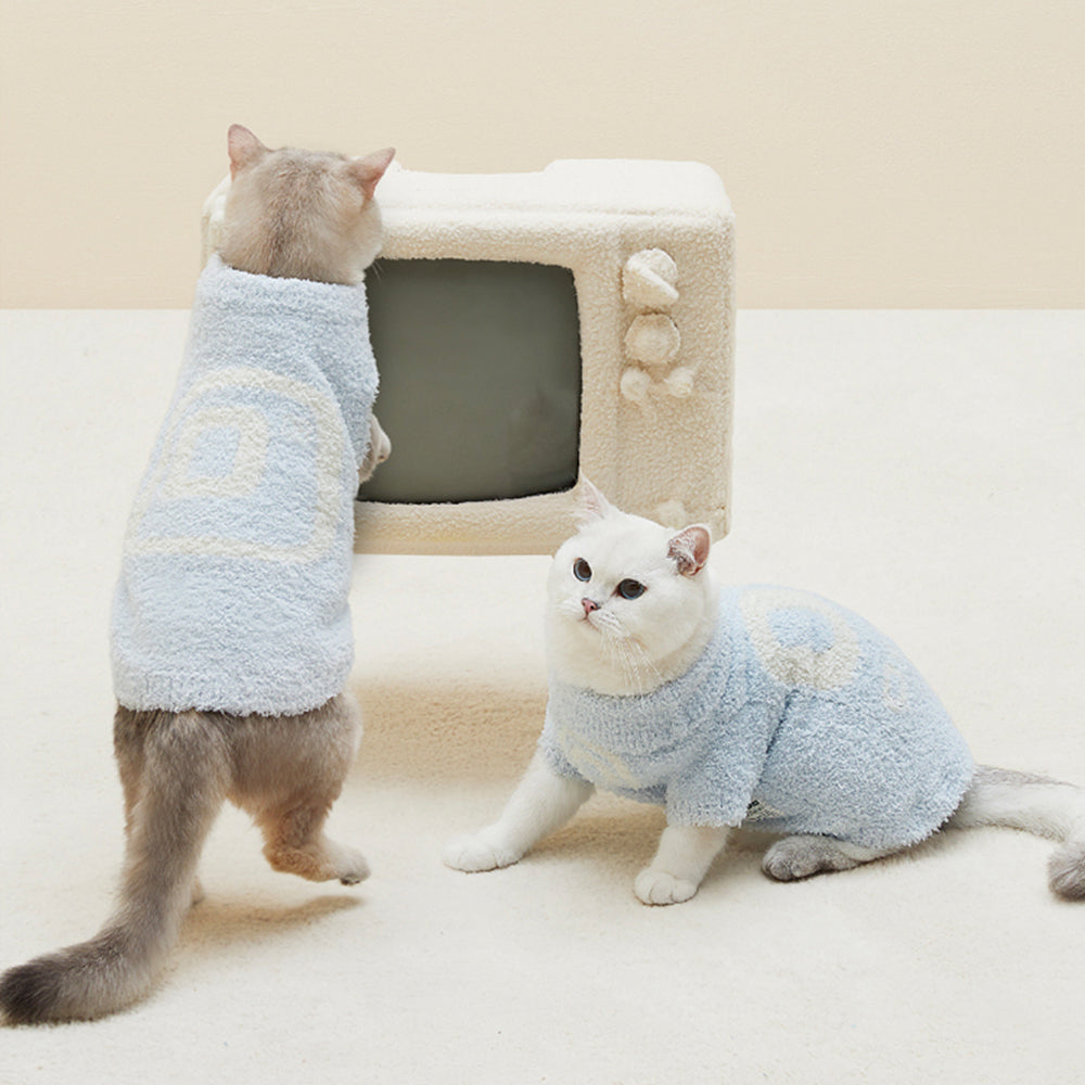 Cozy Knit Matching Curly Plush Loungewear Set for Pets and Owners