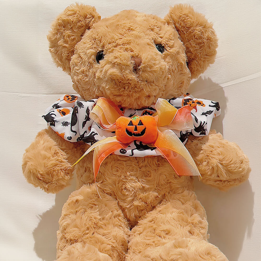 Cute Pumpkin Ruffled Halloween Dog Bandana Scarf