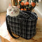 Sacca per trasporto per cani e gatti leggero a scacchi di lusso a scacchi di tweed