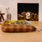 Camas de perros de la manta plegable de tartán vintage grande lavable - Avocuddle