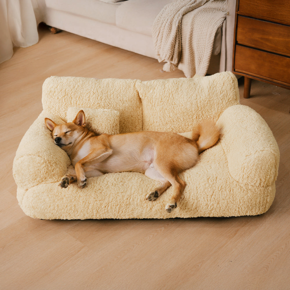 Large Soft Plush Washable Pet Bed Dog Sofa Bed