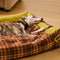 Camas de perros de la manta plegable de tartán vintage grande lavable - Avocuddle