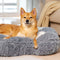 Punto de patada de cama para perros sin deslizamiento y esponjoso lavable