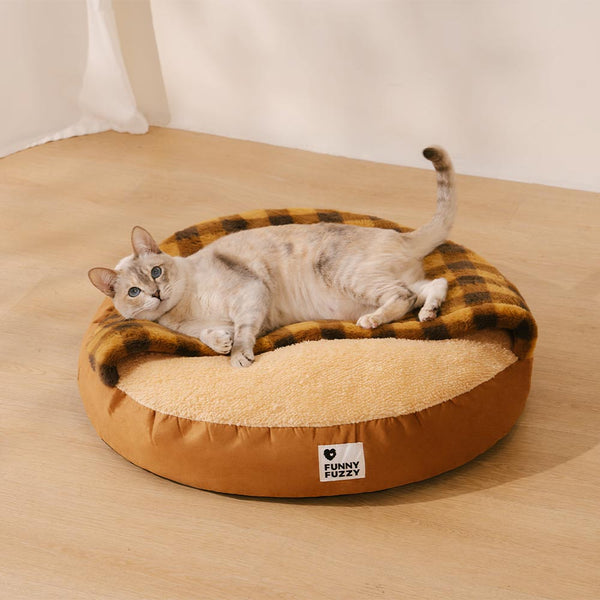 Letto a gatto rotondo ultra morbido lavabile
