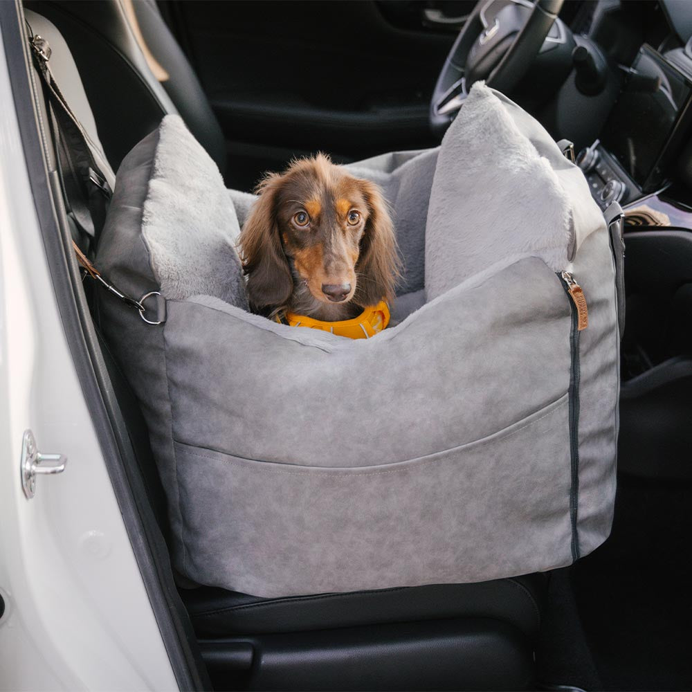 Grand siège d'auto rehausseur de transport pour chien, moelleux, chaud et sûr, antidérapant, Ride et Rover