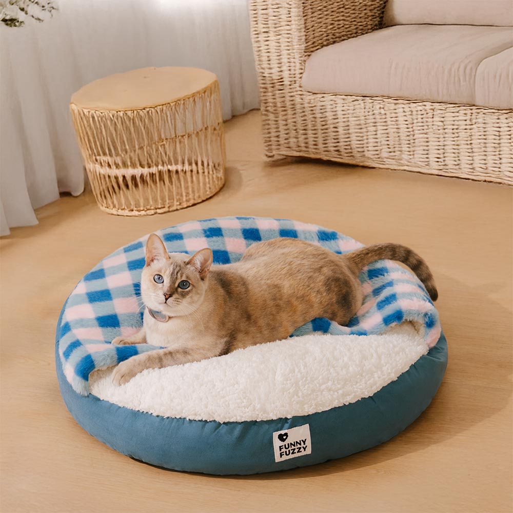 Washable Ultra Soft Sleeping Round Cat Bed