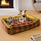 Camas de perros de la manta plegable de tartán vintage grande lavable - Avocuddle