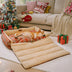 Camas de perros de la manta plegable de tartán vintage grande lavable - Avocuddle