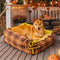 Camas de perros de la manta plegable de tartán vintage grande lavable - Avocuddle