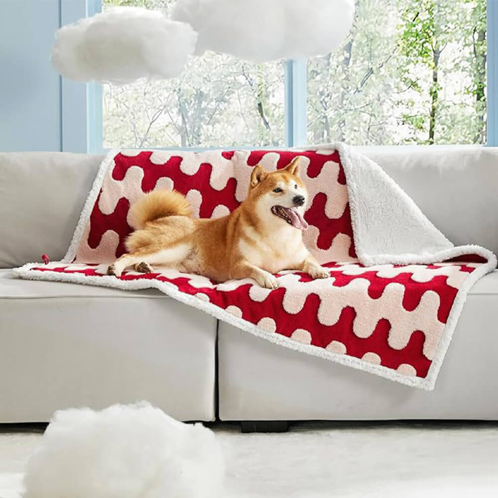 Couverture pour chien Sherpa multifonctionnelle imperméable floquée Cloud