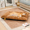 Plush Fluffy Thick Comfort Calming Dog Bed with Pillow