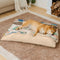 All-Season Reversible Boho Cave Covered Calming Dog Bed - HugSack