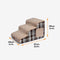Plush Plaid High-Density Sponge Removable Pet Ramp Stairs - ComfyClimb