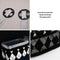 Organizador de automóviles de asiento trasero multifuncional de diamantes en blanco y negro