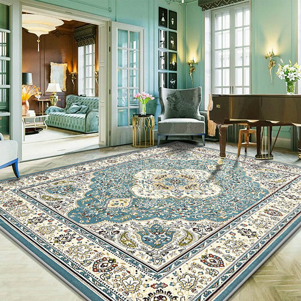 Midcentury Classic Pet-Friendly Living Room Persian Rug