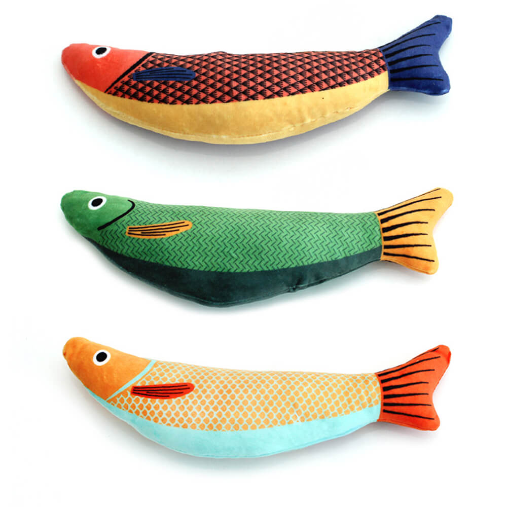 Realistic Colorful Fish Self-Play Catnip Cat Toys