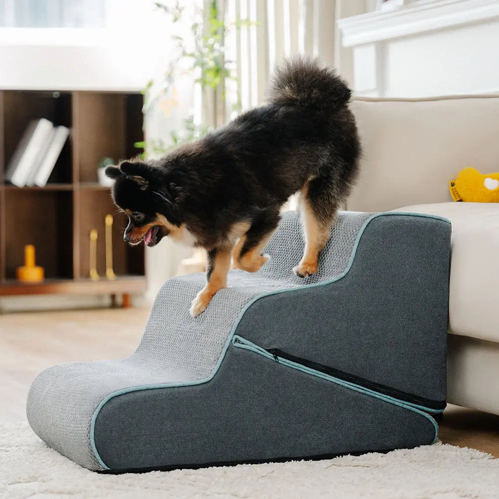 Escaleras de perro plegables 2-en-1 plegables con modo rampa