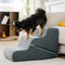 Escaleras de perro plegables 2-en-1 plegables con modo rampa