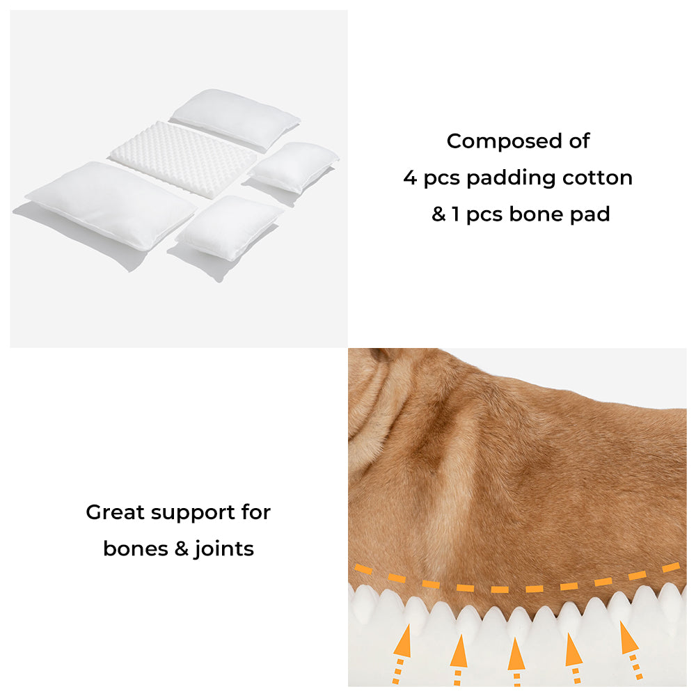 Trendiges, gestreiftes Doppelschicht-Sofabett aus Lammwollimitat für Hunde und Katzen