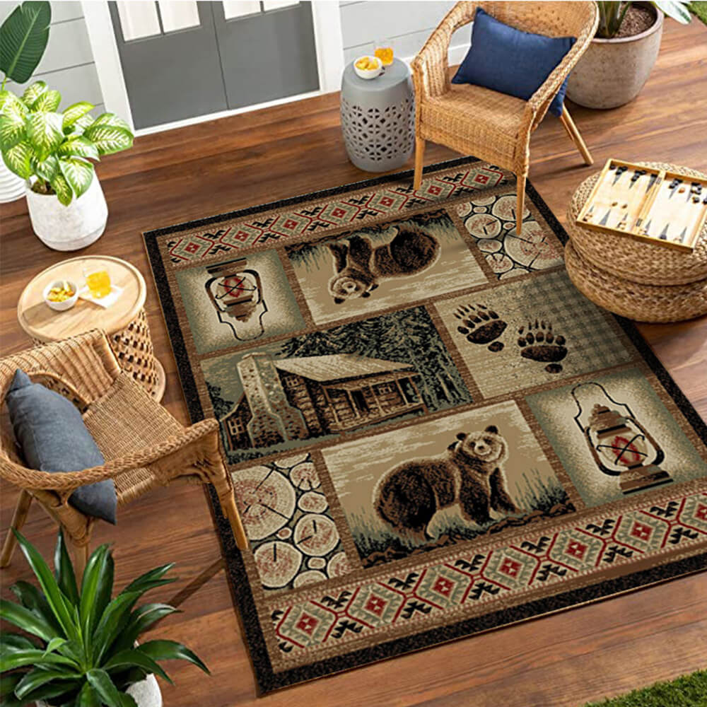 American Western style jungle animal living room sofa carpet