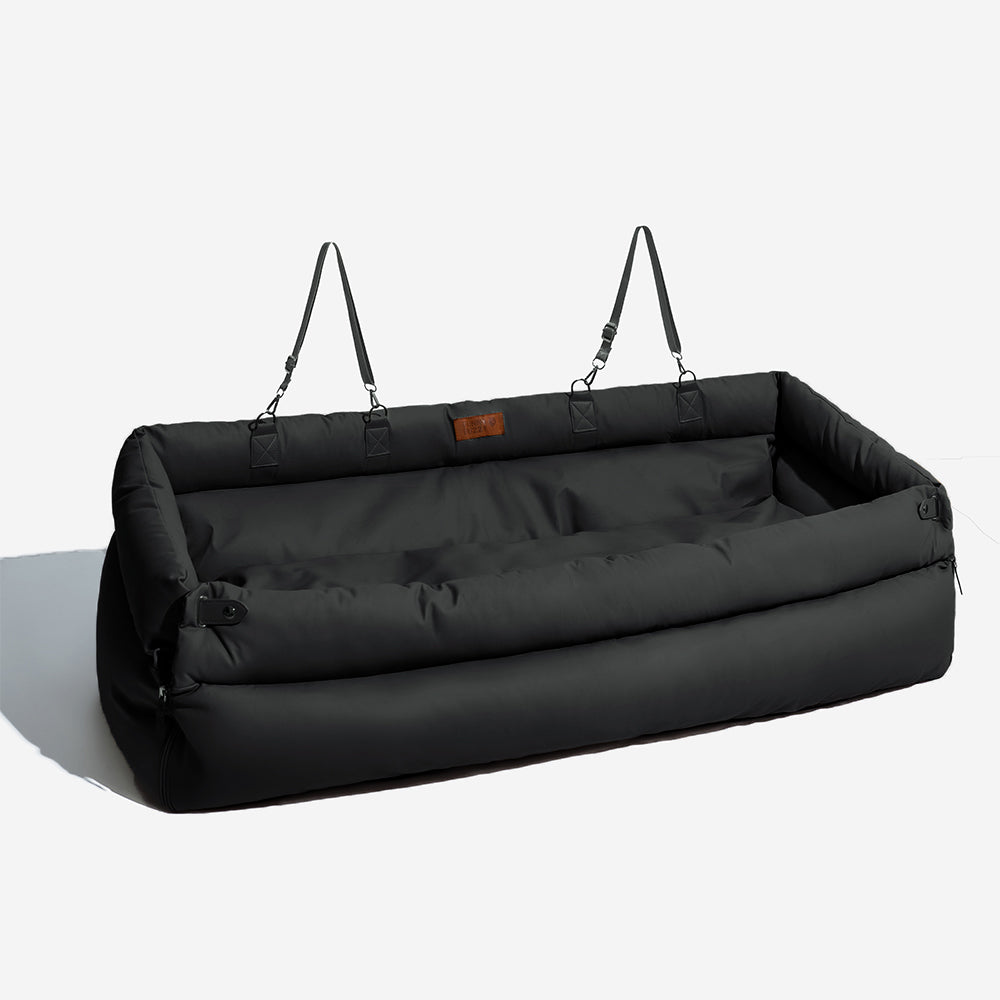 Cama elevadora grande de lujo con asiento de coche para perros de piel sintética - Urban Voyager