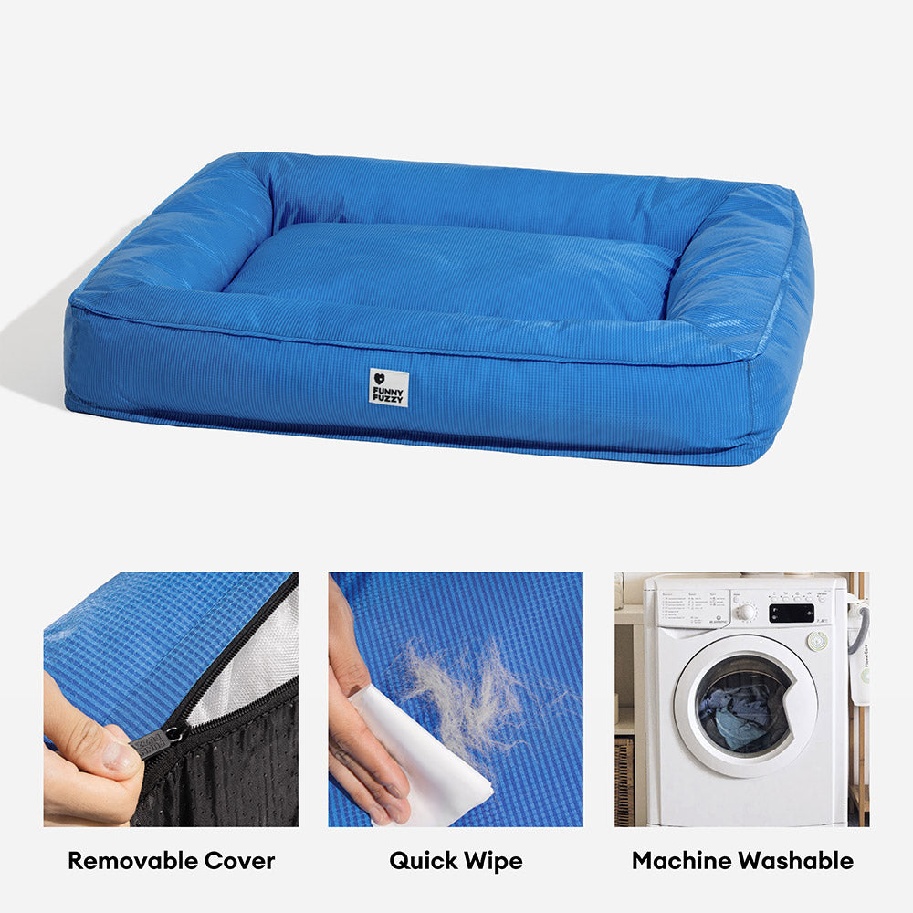 Vollständig orthopädisches, rundumstützendes, wasserdichtes Hundebett für große Hunde