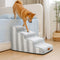 Escalera de mascotas antideslizante de esponja extraíble de rayas de moda - SafeStep
