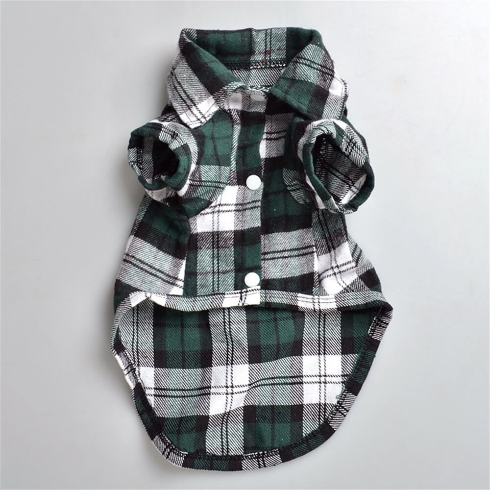 Chemise classique à carreaux pour chien – Confortable et élégante pour toutes les occasions.