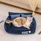 Divano gatto morbido in lavabile di chenille vintage