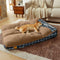 Cama de perros rectángulo de peluche de peluche extravagante extra grande - noche nocturna