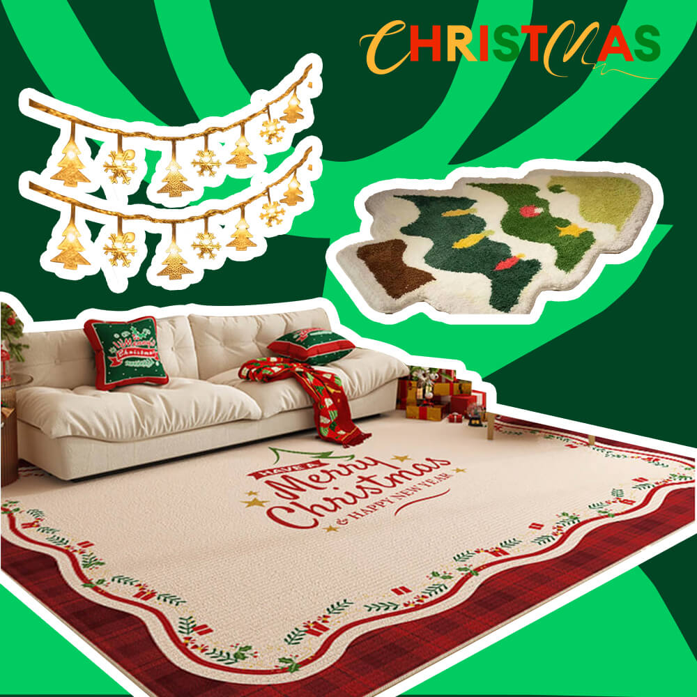 Tapis de maison de Noël - Paquet cadeau 3pcs