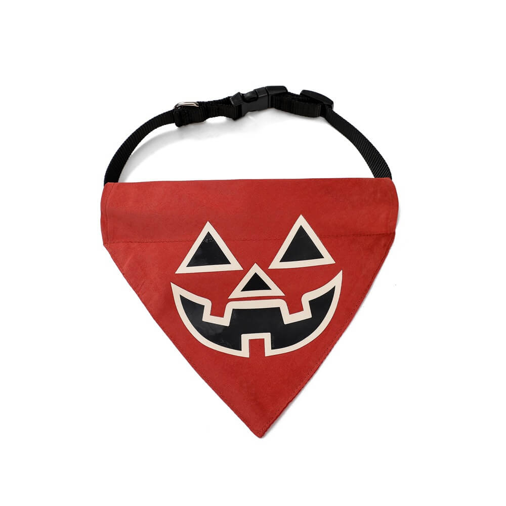 Luminous Halloween Pet Bandana | Glowing Triangle Pet Bib & Collar