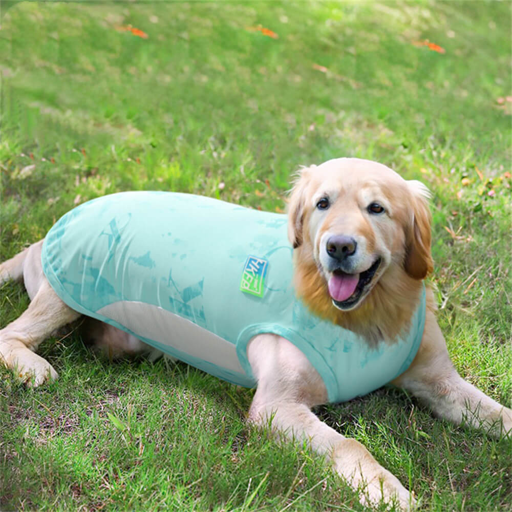 Chaleco refrescante de verano para perros grandes: ropa deportiva fina de seda helada, transpirable y ligera