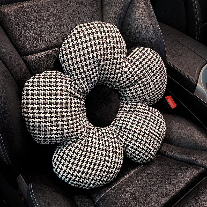 Deluxe Houndstooth Breathable Mesh Car Seat Cover Full Set