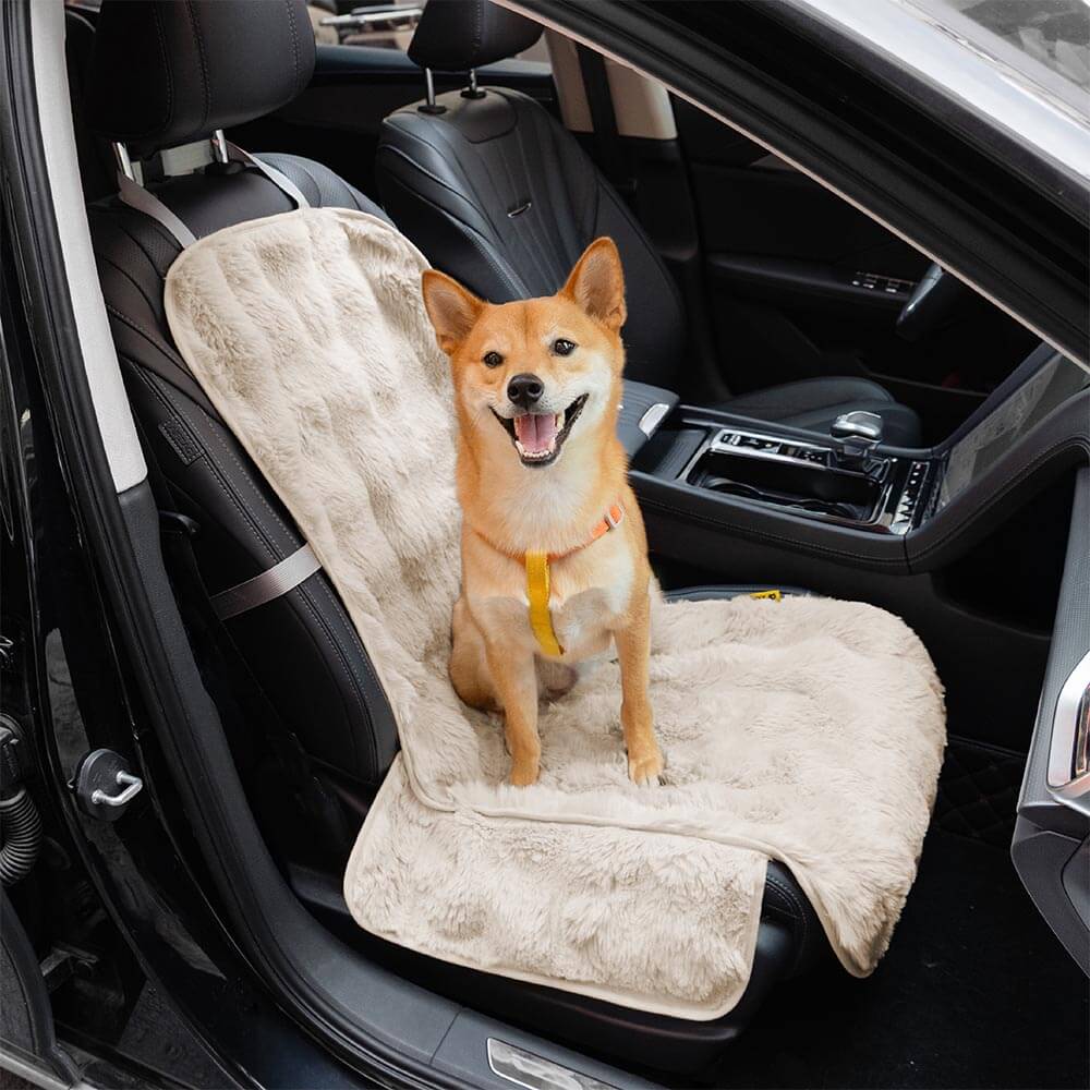 Fluffy Cozy Calming Pet Blanket Car Seat Protector Cover- Surestep