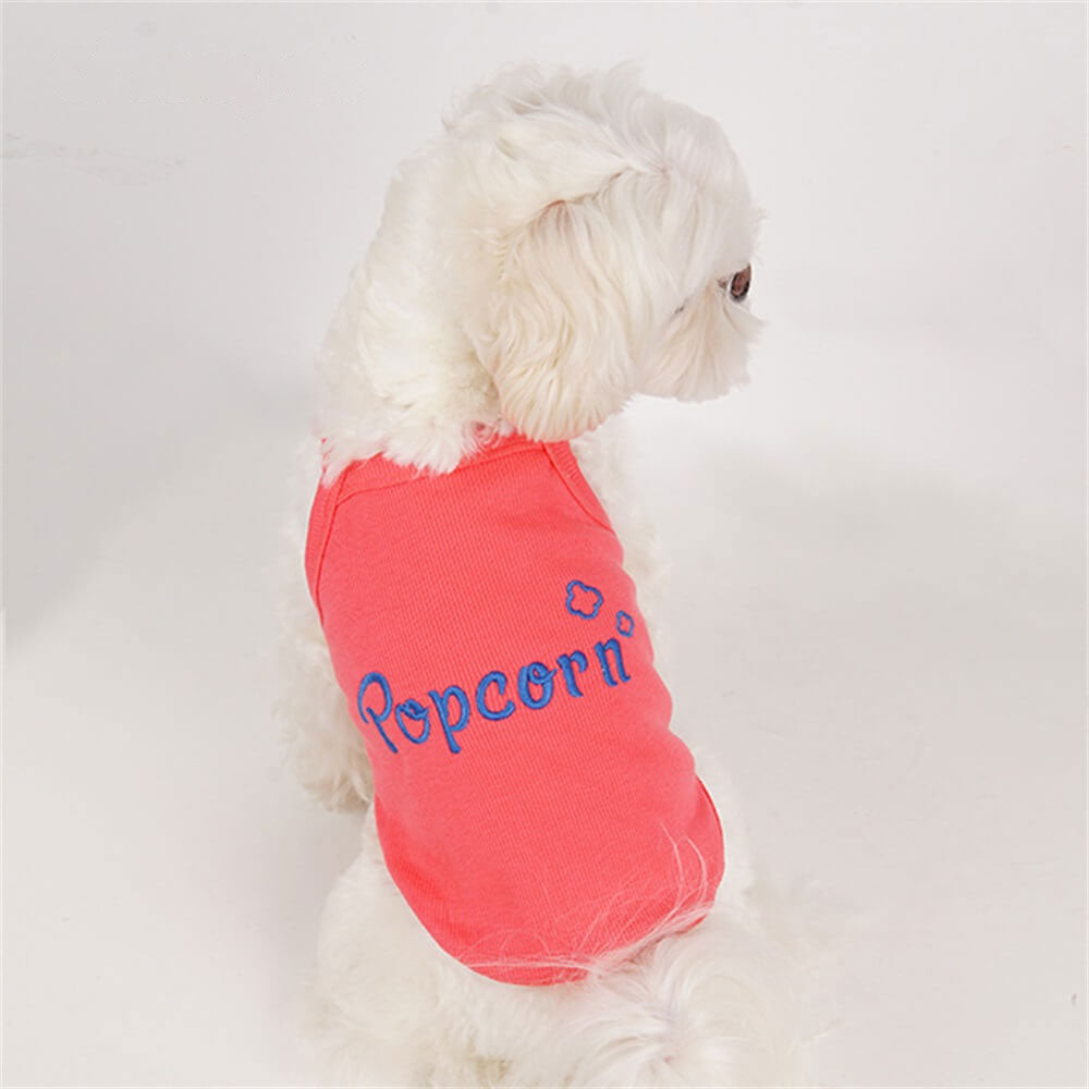 Ropa para mascotas, chaleco acanalado de colores brillantes a rayas para perros y gatos, ropa de verano