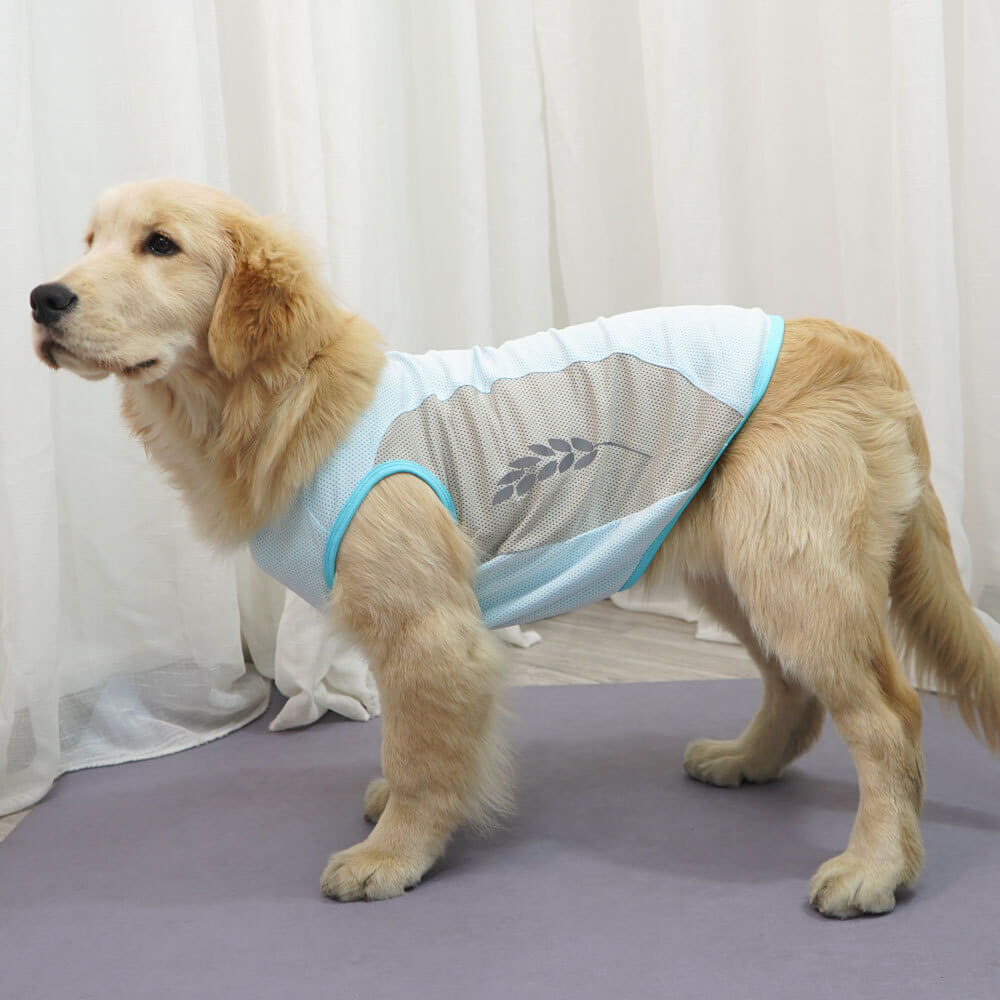 Pet dog clothes honeycomb reflective wheat ears cooling cool clothes color matching vest