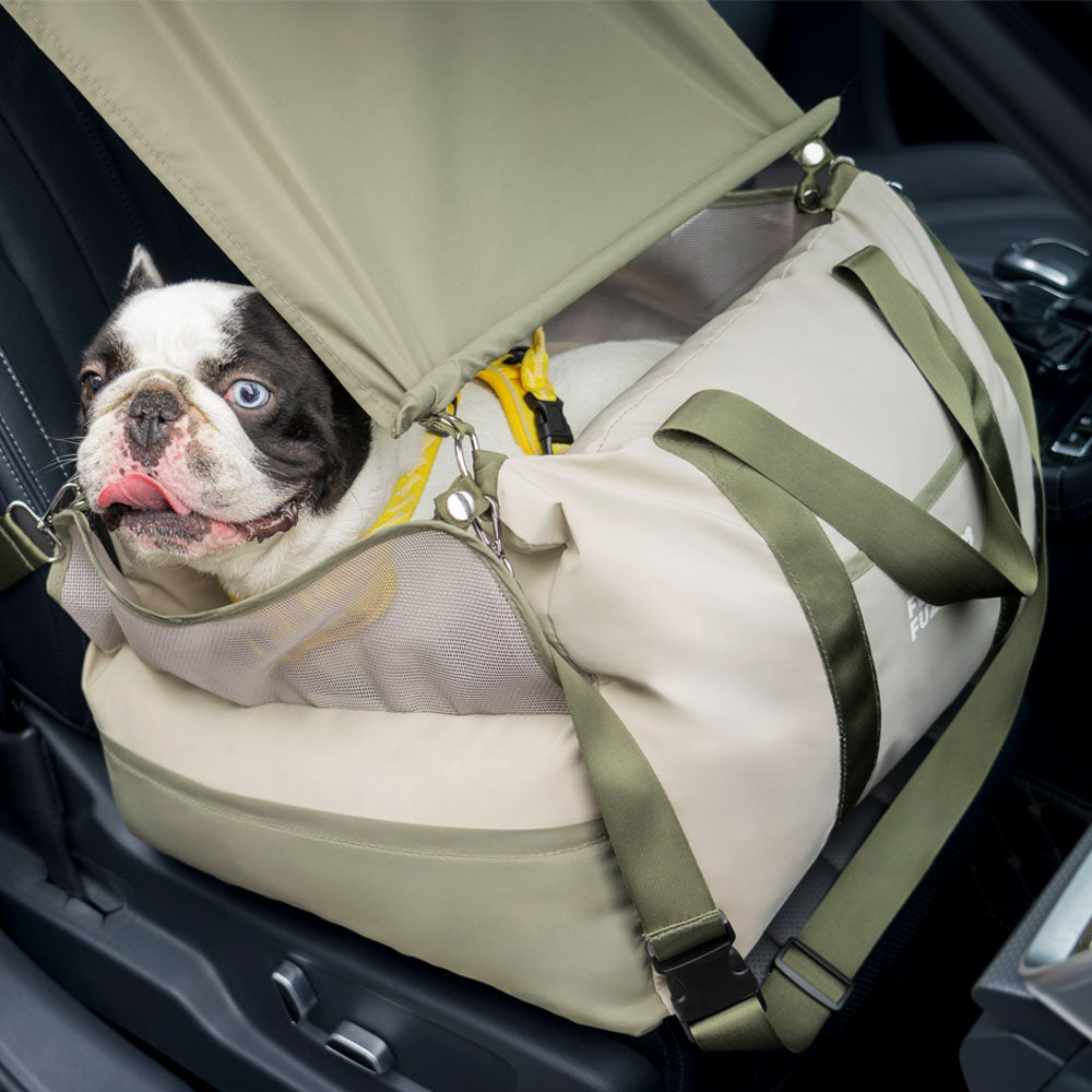 Dog Car Seat Sunshade - Pup Rover Waterproof Breathable Sun Safety Protection Dog Booster Car Seat