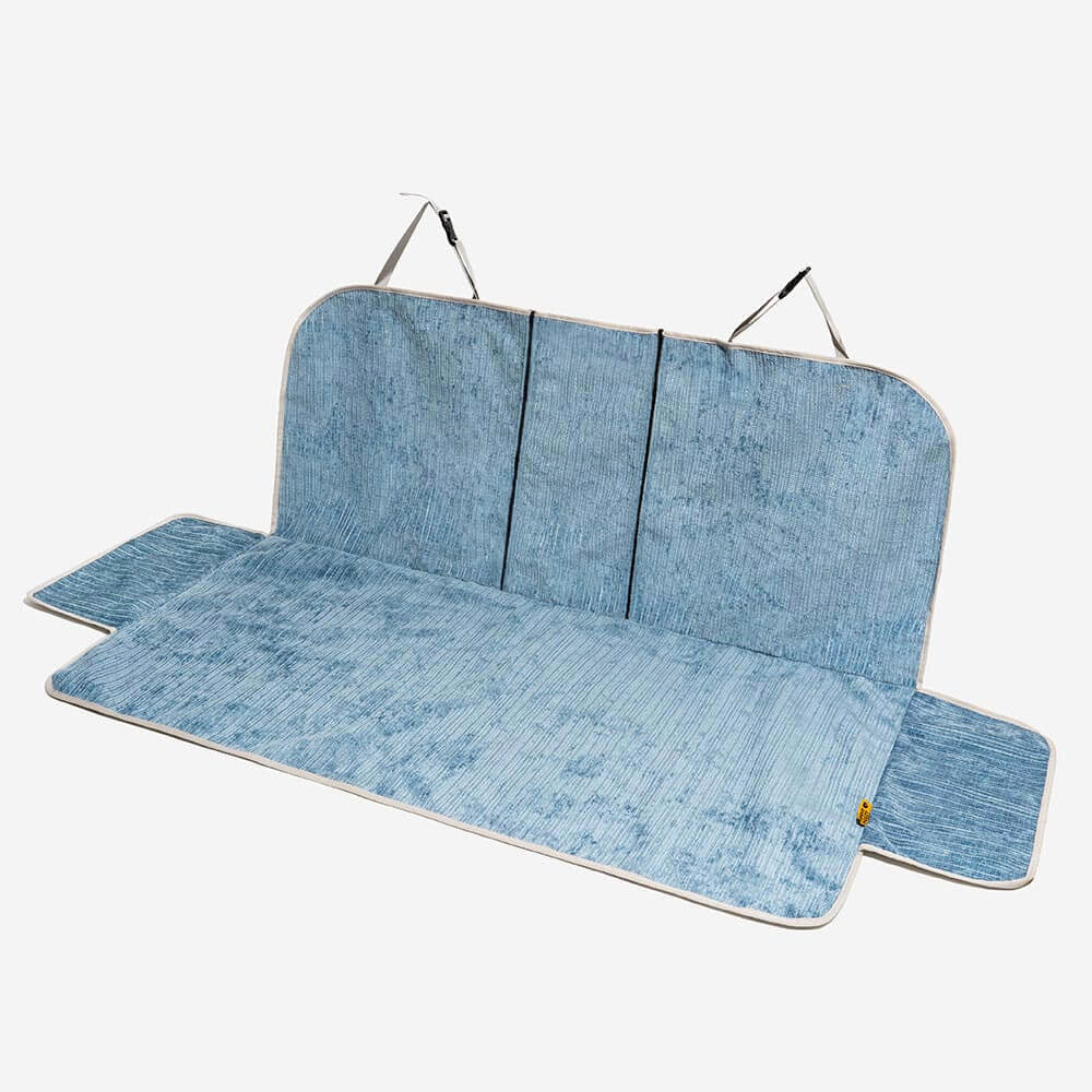 Housse de protection de siège de voiture en Chenille rayée imperméable pour animaux de compagnie-route plus sûre