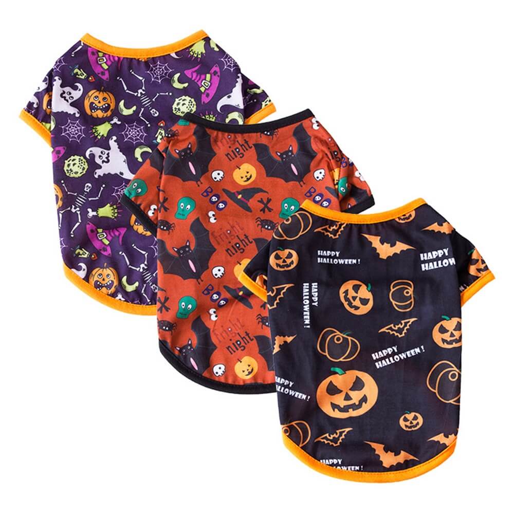 Serie de Halloween de nueva ropa estampada para mascotas