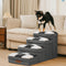 Detachable Chessboard Plaid Handcrafted Dog Stairs with Storage - Foldable Steps