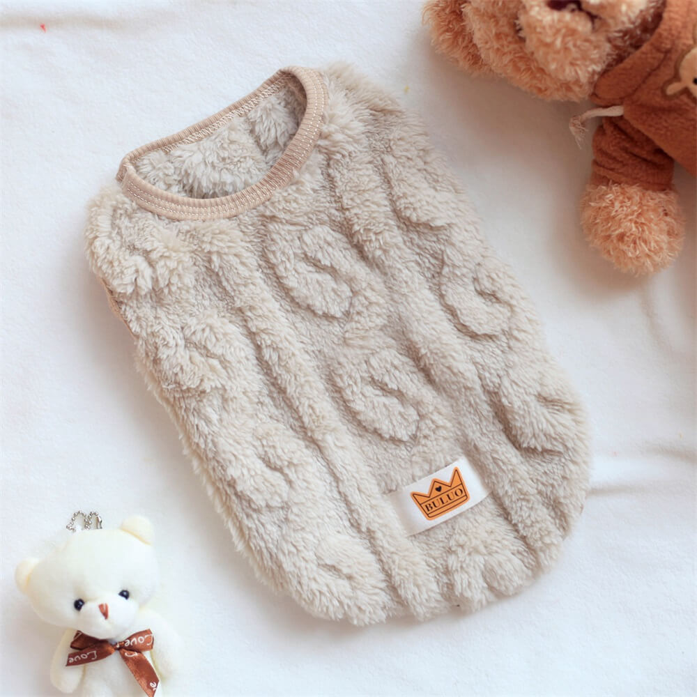 Cozy and Plush Fleece Dog Sweater – Available in Multiple Colors