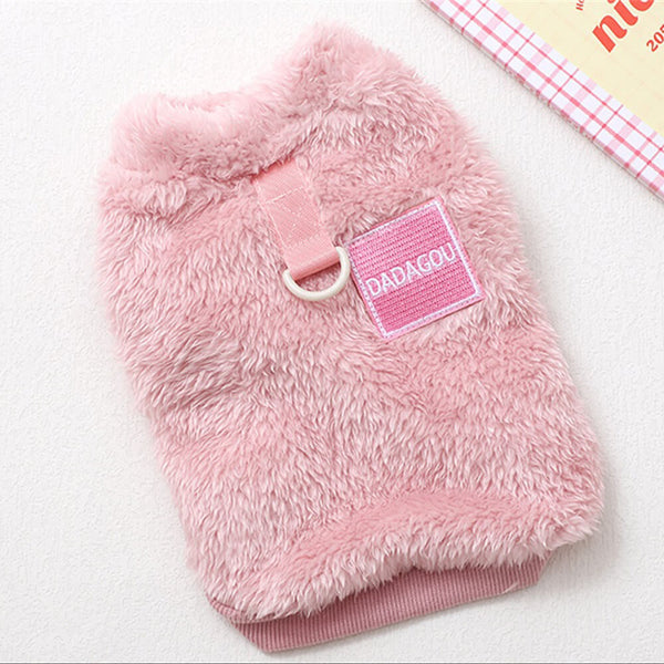 Chaleco de perro difuso cómodo y elegante: perfecto para caminatas de invierno